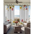 thumbnail image 6 of Spring Floral Kitchen Curtains Summer Pastoral Botanical Cafe Short Curtains for Bathroom Blackout Window Curtain Grommet Small Window Treatment Tier Drapes for Bedroom Living Room 27.5"x39"x2, 6 of 9