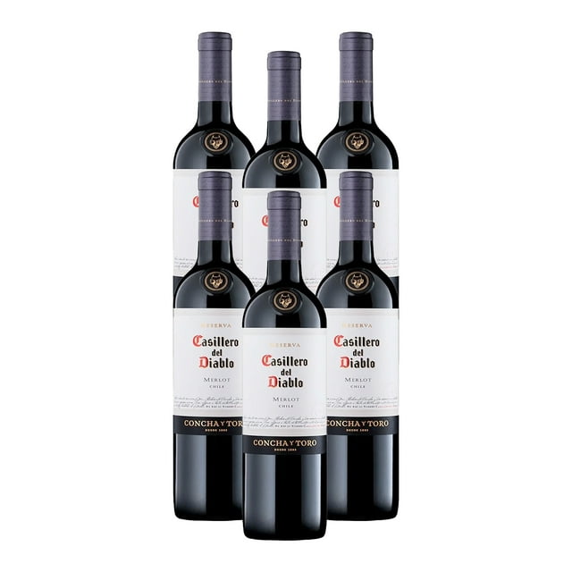 PACK DE 6 VINO TINTO CASILLERO DEL DIABLO MERLOT 750ML