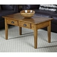 thumbnail image 3 of Leick Furniture 2 Drawer Storage Wood Coffee Table in Candleglow Oak Finish, 3 of 6