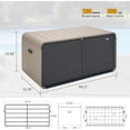 thumbnail image 2 of Domi Outdoor 200 Gallon Resin Deck Box, Waterproof and UV-Resistant, Large Outdoor Lockable Storage Bin for Patio Cushions, Pool Supplies, Garden Tools, and Delivery Storage, 2 of 8
