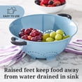 thumbnail image 3 of Farberware Soft Grips 5-Quart Colander Slate Blue, 3 of 12