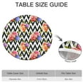 thumbnail image 6 of Fitted Tablecloth with Floral Design and Elastic Border, Lightweight Reusable Polyester for Indoor Dining, Patio or Garden, Fits 44-52 Inch Round Table, 6 of 7