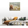 thumbnail image 5 of Lion Wall Art Lamb Cross Daisy Canvas Prints Painting Lion of Judah Pictures Framed Artwork Home Decor for Bathroom Dinning Living Room 16"x12", 5 of 6