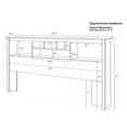 thumbnail image 6 of Prepac King Size Bed Headboard: Stylish Cherry King Headboard with Bookcase for King Size Beds, Freestanding (81.5" W x 43" H x 11" D) - CSH-8445, 6 of 6