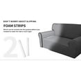 thumbnail image 5 of Easy-Going Stretch Fabric Non-Slip Solid Print Spandex Polyester Sofa Slipcover, Gray, 5 of 6