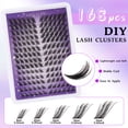 thumbnail image 2 of Kit De Extensión De Pestañas，168 Pestañas Individuales，Maquillaje para Mujeres Pinzas De Pestañas En Racimo Kit De, 2 of 5