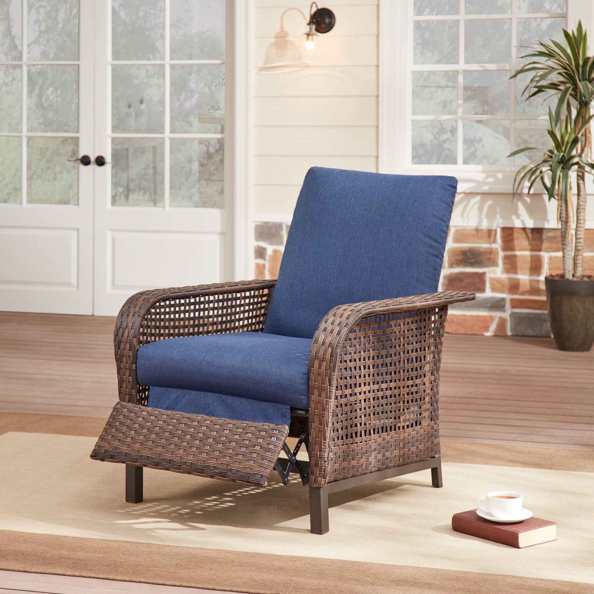 Mainstays Tuscany Ridge Outdoor Reclining Chair, Multiple Colors