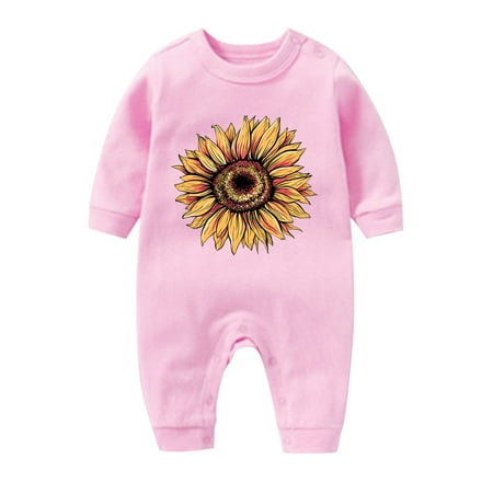 

MANHUJI Baby Girl Boys and Girls Cartoon Print Long Sleeved Crawl Clothes 1 To 2 Years Old Newborn Baby Newborn Clothes Preemie Baby Girl Clothes 6-9 Month Sleepers (Pink 6M)