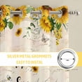 thumbnail image 6 of Sunflower Truck Kitchen Curtains Window Panels, Yellow Floral Summer Botanical Elegant Pastoral Insulated Window Treatment Curtain, Grommet Curtains for Bedroom/Living Room, 2 Piece 52"Wx45"L, 6 of 8