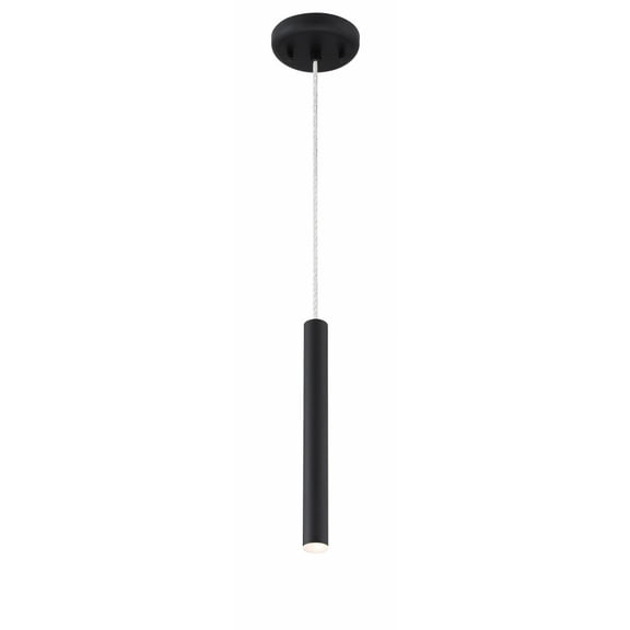 Z-Lite Forest Modern Steel LED Mini Pendant in Matte Black