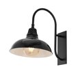 thumbnail image 2 of JONATHAN Y Stanley 12.25" 1-Light Farmhouse Industrial Indoor/Outdoor Iron LED Gooseneck Arm Outdoor Sconce, Black, 2 of 7