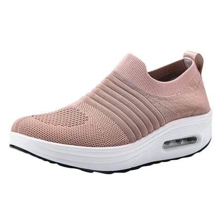 

WANYNG Sneaker For Women Mesh Running Shoes Platform Breathable Sneakers Fashion Sport Shoes Air Cushion Wedge Shakers Dressy Formal Sandals Women Herringbone Shoes Women