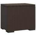 thumbnail image 3 of vidaXL Ottoman with Cushion Brown 40x30x40 cm Poly Rattan, 3 of 5