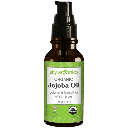 Sky Organics Organic Jojoba Oil to Balance and Hydrate Face and Body, 4 fl oz