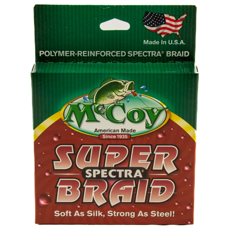McCoy Super Spectra Braid Mean Green Premium Tight Weave Braided Fishing  Line (50lb Test (.013 Dia) - 300 Yards) 