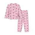 thumbnail image 2 of Uemuo Strawberries Pattern Womens Pajama Sets,PJ Set for Women,Pajamas for Women Logo,Long Sleeve Pajama Set for Women,Soft Long Sleeve Top With Pants-XX-Large, 2 of 9