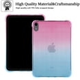 thumbnail image 2 of Dteck Clear Case for iPad 10th Generation 10.9 inch 2022, Slim Light Weight TPU Protective Gradient Clear iPad Case with Raised Edge Transparent Back for iPad 10th Gen, Pink + Green, 2 of 6