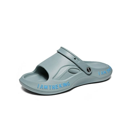 

UKAP Mens Sandals Summer Slide Sandal Beach Slides Lightweight Casual Shoes Men s Slip On Comfortable Blue 7.5