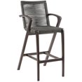 thumbnail image 1 of Brielle Outdoor Dark Eucalyptus Wood and Grey Rope Stool, 1 of 9