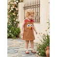 thumbnail image 6 of BemeyourBBs Toddler Baby Girls Thanksgiving Outfit Baby Girl Fall Thanksgiving Overall Dress Clothes Kids Turkey Embroidery Sleeveless Bows A-line Tank Dress 12 18 24 Months 2 3 4 5 Years, 6 of 9