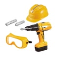 thumbnail image 3 of Juego de herramientas para niños, juguete de simulación, juguete electrónico educativo, taladro con sonido Taladro amarillo, 3 of 9