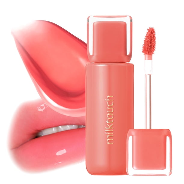 MILKTOUCH Jelly Lip Glow Tint – Brillo de labios hidratante con tinte de labios de larga duración, brillo radiante ligero, perfecto para uso diario, regalos de San Valentín, aceite de labios coreano (