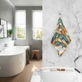thumbnail image 2 of Yayeee 100% Cotton Hand Towels for Bathroom 16" x 28" Soft Absorbent Kitchen Towel, Yellow Geometric, 2 of 7