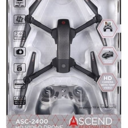 Ascend Aeronautics ASC-2400 720P HD Video Drone and Remote Control