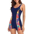 thumbnail image 2 of RELLECIGA Maillots de Bain une Pièce Athlétiques pour Femmes, Style Boyleg, Maillot de Sport, 2 of 5