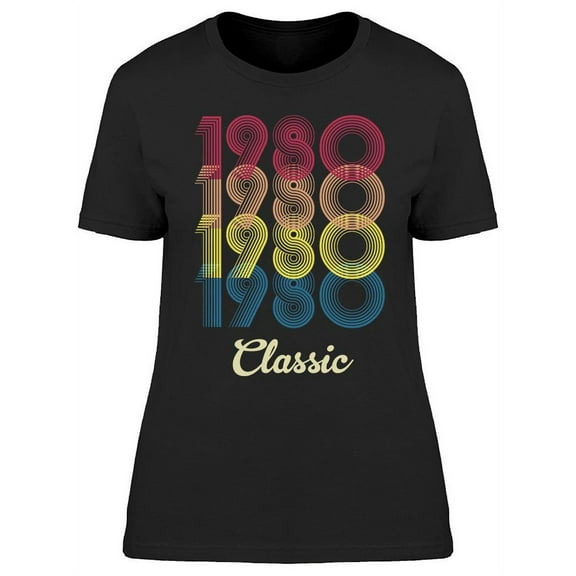 1980 Classic Design T-Shirt Women -Image by Shutterstock, Female x-Large