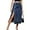Blue, variant on Women Denim Midi Skirt High Waisted Button Up Casual Slit Jean Skirts