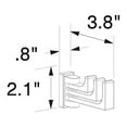 thumbnail image 3 of Ginger 3011T/PC Frame, Polished Chrome, Triple Pivoting Robe Hook Triple Pivoting Robe hook Polished Chrome, 3 of 3