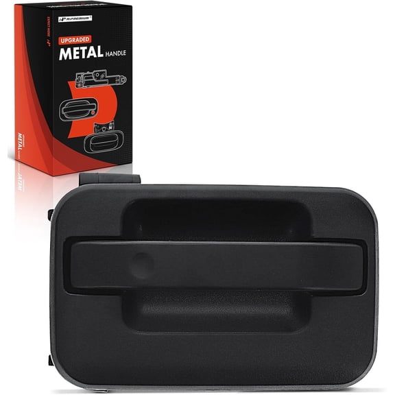 A-Premium Rear Right Passenger Side Upgraded Metal Exterior Door Handle Compatible with Ford F-150 F150 2004-2008 & Lincoln Mark LT 2006-2008, Crew Cab Pickup, Textured Black, # 4L3Z-1626604-BAA