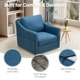 thumbnail image 6 of HOMREST Swivel Accent Chair Sets of 2,Linen Fabric Armchair Modern Chairs w/Removable Cover for Reception Living Room,Blue, 6 of 10