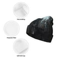 thumbnail image 3 of Lsque Gloomy Mansion Forest Scene Pattern Knitted Beanie, Unisex Winter Hat, Knit Hat Winter Beanies Thick Fisherman Beanies Cuffed Plain Skull Caps, 3 of 6