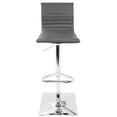 thumbnail image 5 of Masters Contemporary Adjustable Barstool with Swivel in Grey Faux Leather by LumiSource, 5 of 8