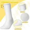 thumbnail image 4 of NEW White 6 Pairs Ankle/Quarter Crew Mens Socks Cotton Long Size 10-13 Sports, 4 of 5