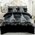thumbnail image 2 of JML Plush Sherpa Bed Blanket, Fluffy & Soft, Reversible, Thick, Queen 75"x83",Black Tower, 2 of 7