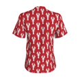 thumbnail image 3 of Uemuo Cartoon Lobster Printed Women's Classic V-Neck T-Shirt - Soft, Breathable, Moisture-Wicking, Perfect for Casual, Office, Travel, and Everyday Wear-Small, 3 of 5