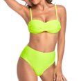 thumbnail image 1 of Traje de baño de mujer de 2 piezas de bikini cómodo de cintura alta de color sólido estilo playa OAVQHLG3B Store lin121212, 1 of 4