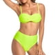 thumbnail image 1 of Traje de baño de mujer de 2 piezas de bikini cómodo de cintura alta de color sólido estilo playa OAVQHLG3B Store lin121212, 1 of 4