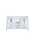 thumbnail image 3 of Jacques 60 in. W x 22 in. D White Double Bath Vanity and White Quartz Top, 3 of 9