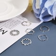 thumbnail image 4 of 1 Box 120Pcs 6Styles Tibetan Style Alloy Linking Rings Flower Linking Rings Chakra Sign Linking Rings for Necklace Dangle Earring Making Antique Silver, 4 of 5