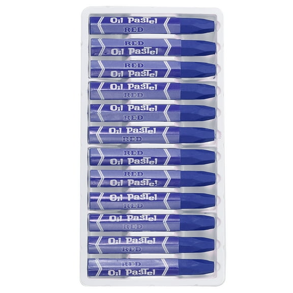 Uxcell Blue Oil Pastels, 12Pcs Soft Oil Crayons Vibrant Creamy Pastels Stick Art Supplies for Painting Drawing