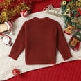 thumbnail image 6 of Gubotare Toddler Christmas Sweater Boys Girls Fall Winter Fashion Sweaters Long Sleeve Crew Neck Casual Loose Lightweight Cozy Tops Size 18 24 Months (Red,18-24 Months), 6 of 9