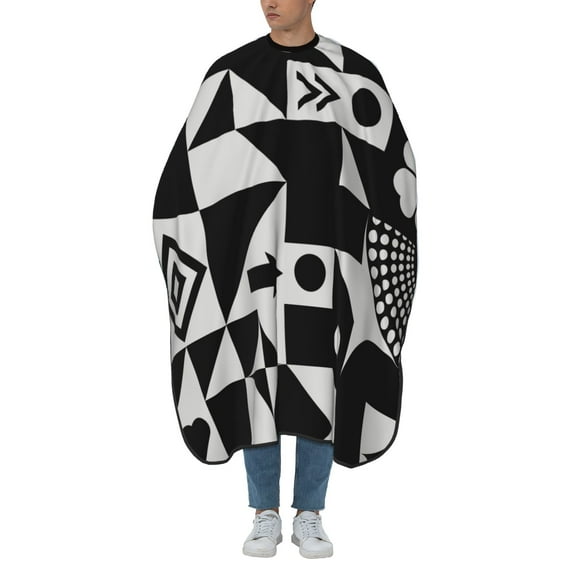 ZICANCN Hair Cutting Cape for Adults, Singular Circle Minimalist Cape Salon Barber Cape for Hair Stylist Shampoo Capes Waterproof 55x66 IN