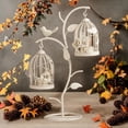 thumbnail image 1 of Candelabro con forma de jaula para pájaros perfecl candelabro moderno de hierro soporte para farol para chimenea comedor mesa de fiesta decoración de gra 22 cm x 35 cm, 1 of 8