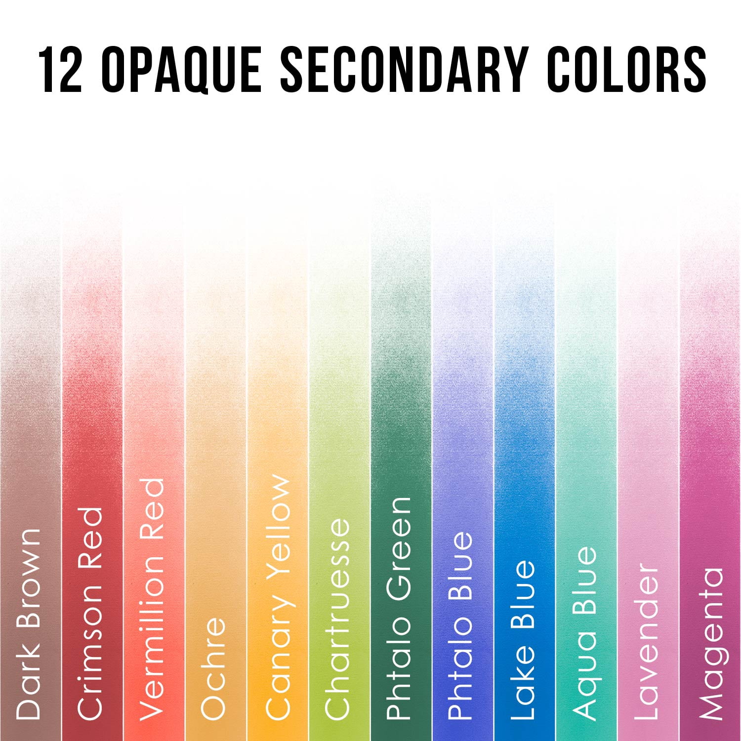 U.S. Art Supply 12 Color Secondary Opaque Colors Acrylic Airbrush, Leather & Shoe Paint Set with Reducer & Cleaner 1 oz. Bottles