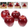 thumbnail image 4 of 6 piezas de manzanas Red Delicious artificiales decorativas, manzanas Red Delicious falsas de aspecto realista, 4 of 7