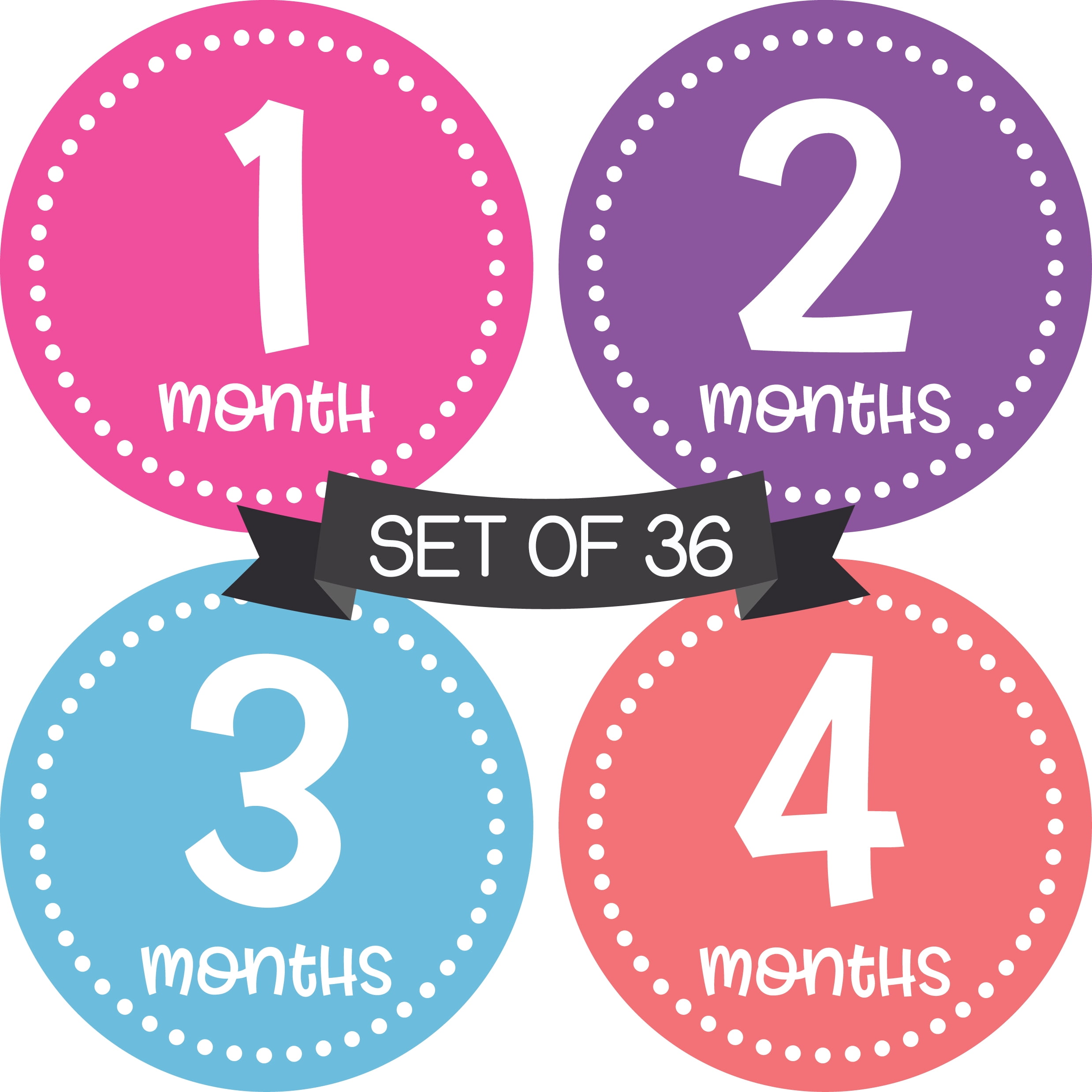 baby month stickers girl